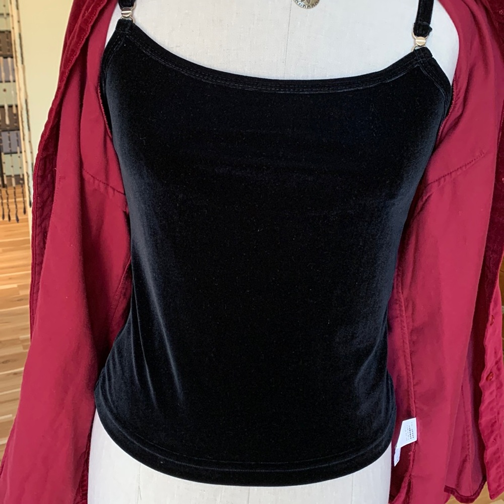 LLBean, Maroon Velvet Long Sleeve Stretch Button Down Shirt. Women’s Small - Picture 9 of 9